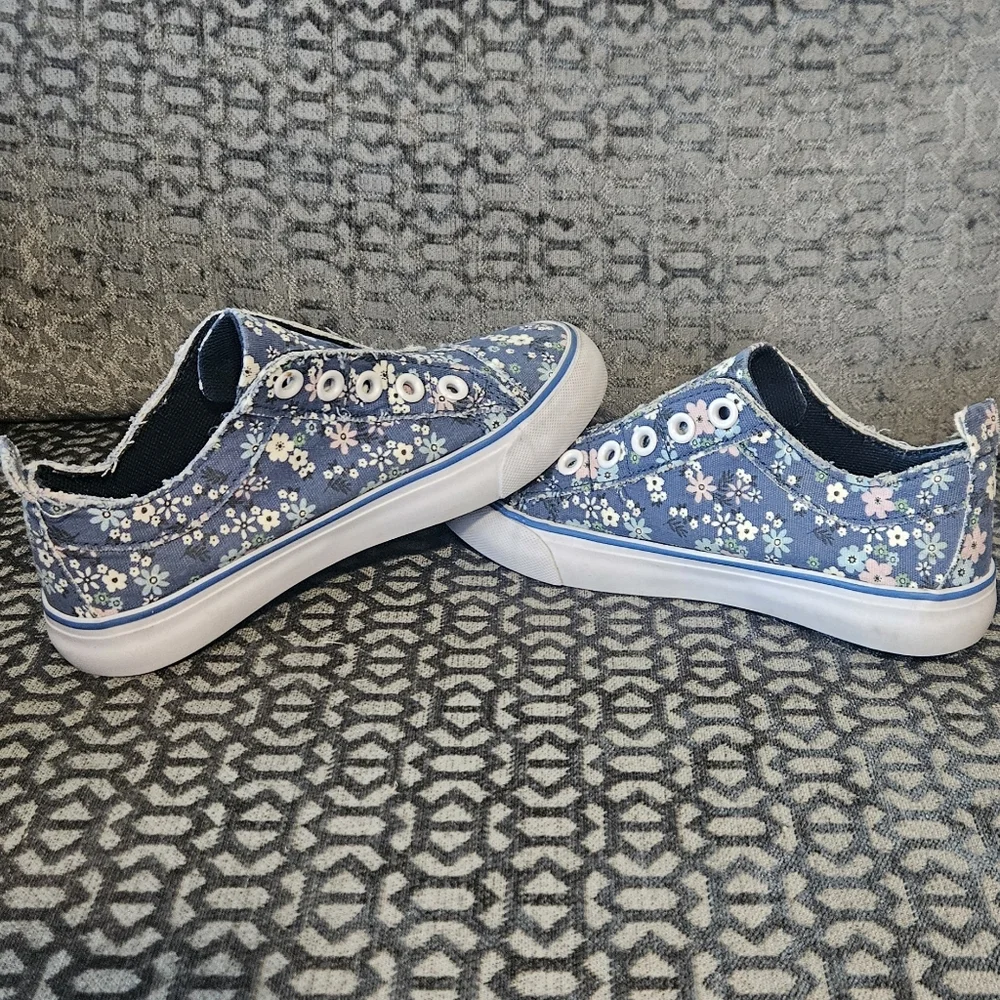 Floral Kids Slip-On Sneakers
